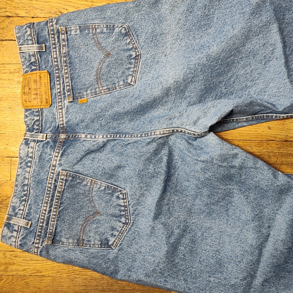 Levi's Orange Tab 550 Men's Blue Denim Jeans Size 42x30 - Picture 12 of 16